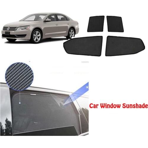4pcs High-end custom For Volkswagen Passat 2011-2018 card type magnetic car curtain sun shade car window shade car styling