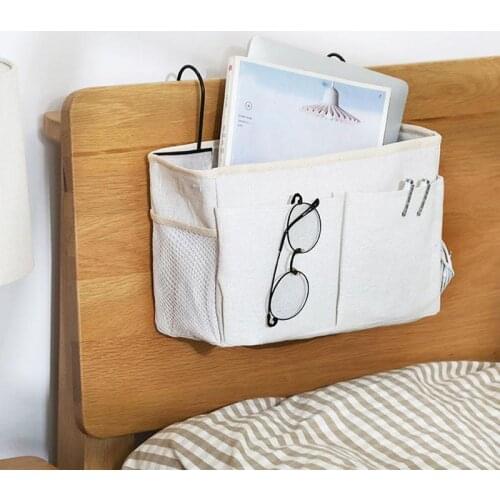 Multifunctional Bedroom Bedside Hanging Organizer Bag Bedside Hanging Basket Shelf Dorm College Rack Storage