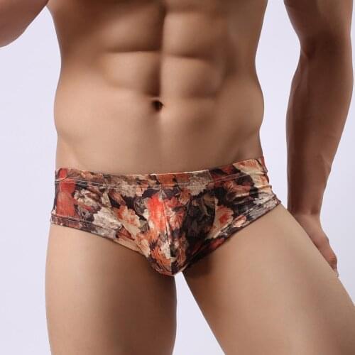 Male Underwear Sexy Men Boxer Underpant Male Panties Homme Flowers Printed Cueca Hot Sale Mens Boxers Underpant Gay