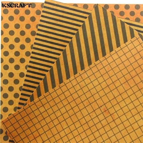 KSCRAFT 8pcs Retro Background Stickers for Scrapbooking Happy Planner/Card Making/Journaling Project