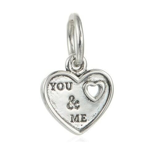 Fits Pandora Charms Bracelet You & Me Together Forever Sterling Silver 925 Charm Beads Necklace DIY Jewelry Making Accessories