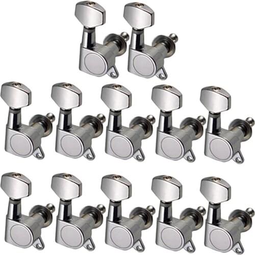 Acoustic Guitar String Tuning Pegs Tuners Square Button Machine Head 12R