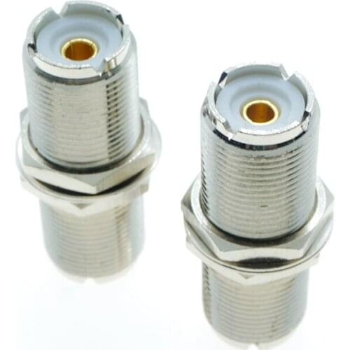 UHF Female SO-239 To UHF Female SO239 Jack Nut Bulkhead RF Mount Adapter Connector Brass FOR PL-259