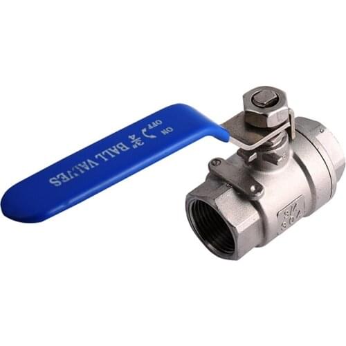 High Quality 1/2" 3/4" 1-1/2" 2" Size Female Full Ports 304 Stainless Steel two-piece Type Ball Valve