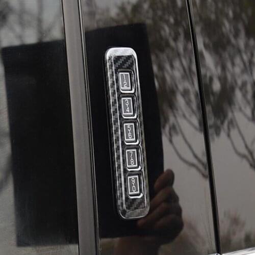 For Ford Raptor F150 2017 2018 2019 2020 ABS Carbon Fiber Grain Door Password Lock Panel Cover Trim Door Protector Cover Trim