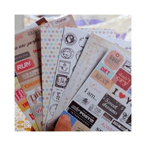 1pcs Korean Stationery Wholesale Classic Vintage Postmark Letter Diary Sticker Decorative Sticker