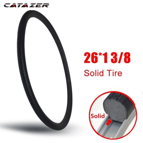 26 inch 26*1 3/8 MTB Solid Tire Non inflation Tyre Fixed Gear Road Bike Tire Bicycle Tire Cycling Tubeless Tyre