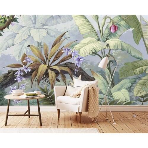 Beibehang High Quality Custom 3D Photo Fresco Wallpaper European Idyllic Vintage Nostalgic Rainforest Wall Background wallpaper