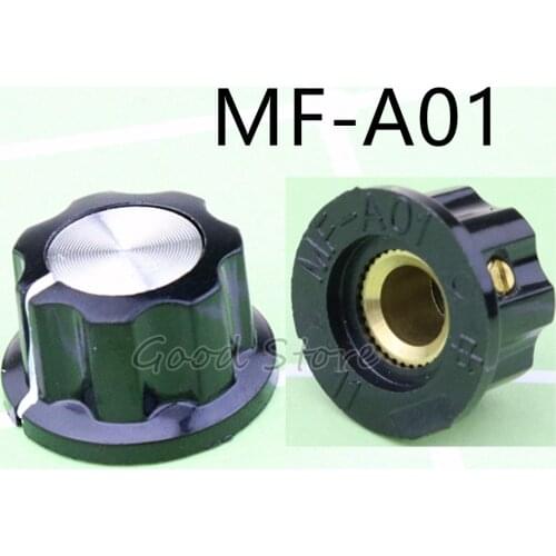 5PCS MF-A01 Bakelite Potentiometer Knob Cap Hat Diameter 20mm Bore Diameter 6mm