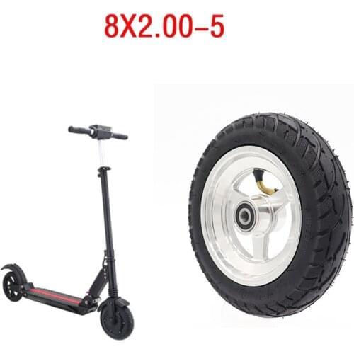 8x2.00-5 Inch Wheel Tubeless Tyre 2.10-5 Vacuum Tire Wheel Hub for Electric Scooter Kugoo S3 Pocket Bike MINI Bike Wheelchai