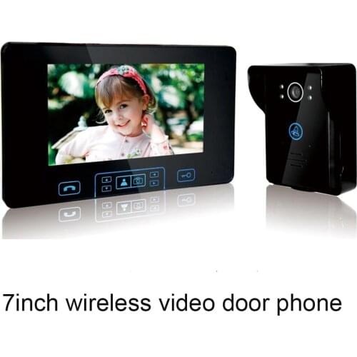2.4GHZ wireless door bell 7 inch color display screen waterproof smart home control device Video door phone Doorbell monitor