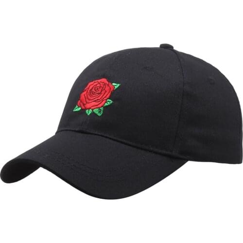 ZhuZunZhe 2021 Rose Embroidered Baseball Cap, Casual Sunscreen Sunshade Hat
