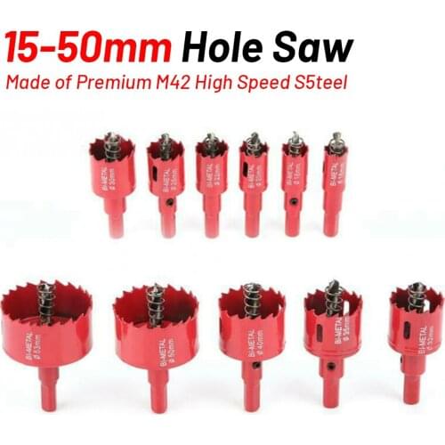 15-50mm M42 Bi-Metal Hole Saws Drill Bits For Woodworking Metalworking DIY Wood Cutter Power Tools Accessories