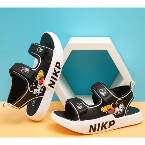 Disney childrens baby girls sandals summer new fashion Mickey Mouse Princess beach boys shoes