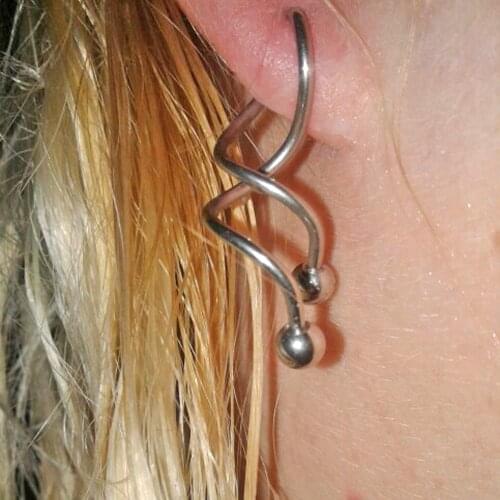 1pc Twist Spiral Ear Industrial Piercing Barbell 1.6*38mm Belly Button Ring Navel Piercing Nombril Ombligo Earring Ear Piercing