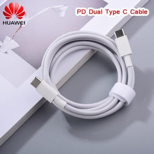 USB C To Type C Huawei Original PD Cable For Honor 30 Pro 30S 9X 8 V10 P40 P30 Pro P20 Lite Fast Charging 180CM Transfer Line