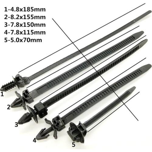 Tie Wire Bands Bundled Car Cable Harness Fastener Zip Clip Nylon Latest