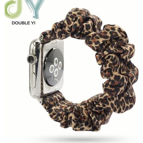 Leopard Elastic Watch Band Compatible for Apple Watch Band 38mm/40mm 42mm/44mm Strap for iwatch 5 4 3 2 1 Wrist Bracelet