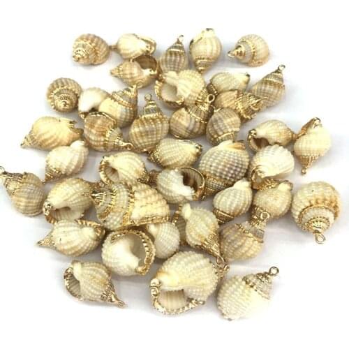 Natural shell fashion Conch Pendants Exquisite Charms for Jewelry Making DIY Bracelet Necklaces earring Accessories Size 15x25mm