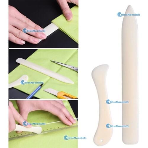Plastic Paper Crease Maker Bone Folder Paper Crafting Supplies Set for Paper Scoring Bookbinding Card Making