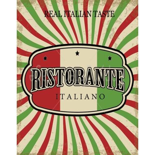 REAL ITALIAN TASTE METAL TIN SIGN POSTER WALL PLAQUE