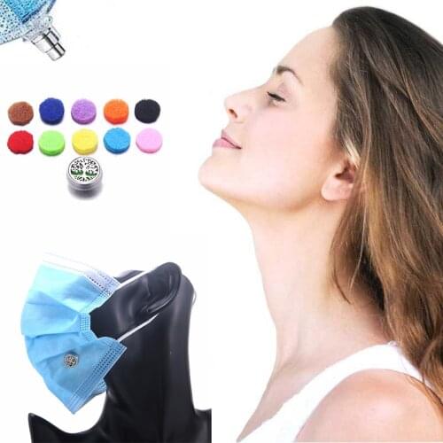 New Aromatherapy Locket Stainless Steel Magnetic Essential Oil Diffuser Clip Brooch Mini Perfume Aroma Buckle Fresh breath Gift