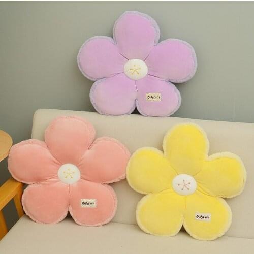New Cute Colorful Flower Plush Pillow Toy Soft Cartoon Plant Stuffed Doll Chair Cushion Sofa Kids Lovers Birthday Gifts