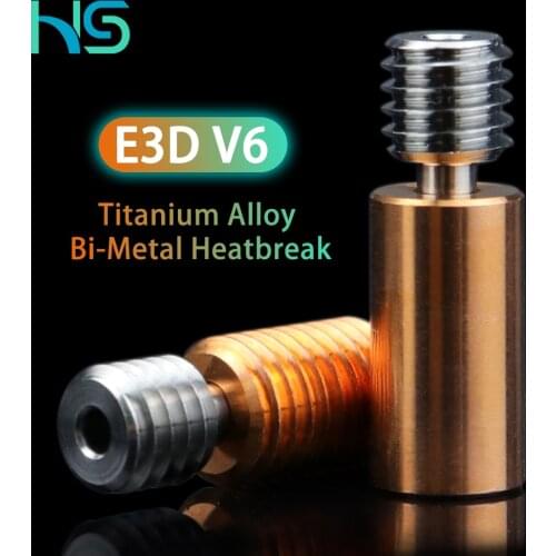 NEW V6 throat Titanium Alloy Metal Heatbreak For E3D V6 HOTEND Heater Block For Prusa i3 MK3 Break 1.75MM Filament Smooth