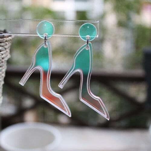 Crystal shoes Earring Ear Cuff High-heeled shoes GLOW in the DARK Ear Clip Eardrop Earrings WOMEN Girls