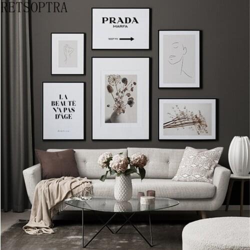 Nature Grass love letter Landscape Canvas Print Art Painting boho style Poster Abstract Wall Art Picture Home Decor