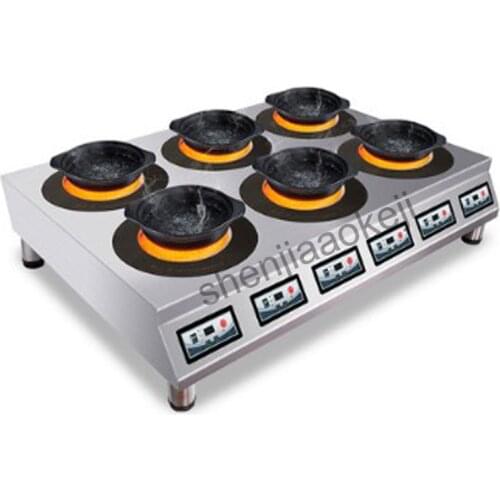 Commercial electromagnetic clay pot furnace JP-DT Electric ceramic stove Titanium crystal panel Induction Cooker 220V 2.5KW*6