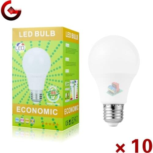 10pcs Lampara Led Bulb Lamp E27 No Ficker with Driver 3w 5w 7w 9w 12w 15w 18w LED Light Bulb 220V Spotlight Chandelier Lighting