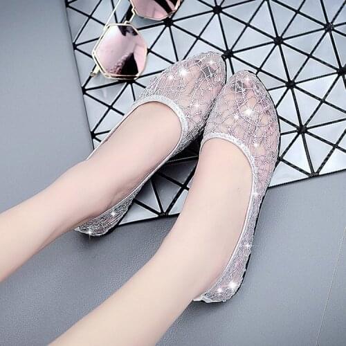 Womans Shoes Ladies Flat Shoes Vogue Casual Round Toe Crystal Shallow Work 2018 new style Women Flat Shoes rt678