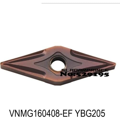 10pcs/box CT VNMG160408-EF YBG205 VNMG 160408 Tungsten Carbide Inserts Turning Insert CNC Tool Lathe Cutter Tools toczenie