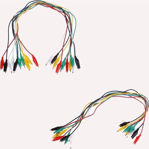 10Pcs Alligator Clips Electrical Hot Sale DIY Test Leads Alligator Double-ended Crocodile Clips Roach Clip Test Jumper Wire