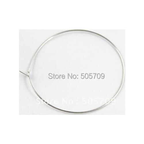 1500pcs Wine Glass Charm Hoops Wires 50mm #20583