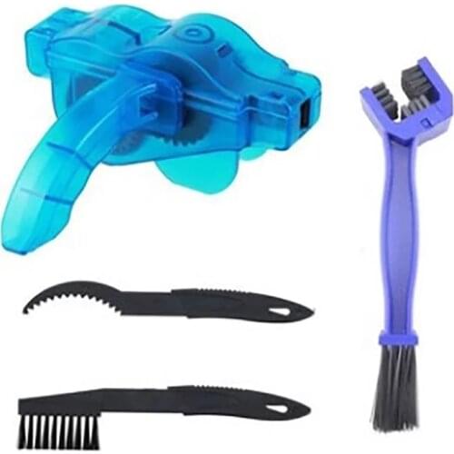 2pcs Mountain Bike Bicycle Chain Brush Clean Brush Cleaning Cleaner Scrubber Tool Road Bike Cycling Cleaning Kit