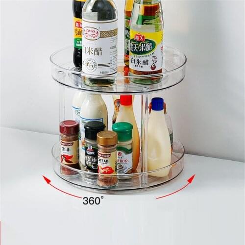 3 Layers Tableware Kitchen Accessories Organizer for Spices Jars Rack Holder Stand Bathroom Shelf Storage Baskets Makeup Box
