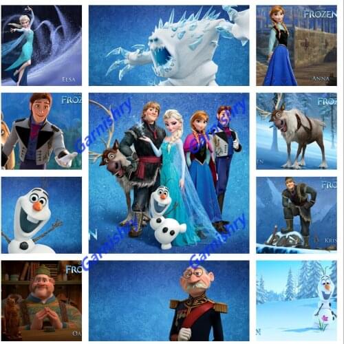 Disney Diamond Embroidery Full 5D Diy Mosaic Diamond Painting Frozen Characters Cross Stitch Kits Home Decor Kids Gift