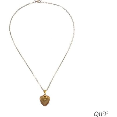 Antique Lucky 4 Leaf Clover Four Photos Locket Necklace Family DIY Photo Jewelry