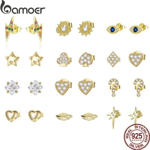 Bamoer Piercing Earrings