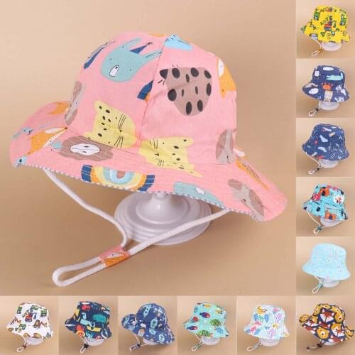 New Summer Baby Sun Hat Children Outdoor Anti Uv Protection Beach Caps Kids Boy Girl Swimming Fishermans Hat For 6m-10y