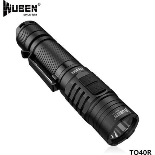 Wuben TO40R Flashlight Flashlight Micro USB Rechargeable 1200lm High Power Outdoor Flashlight Cree XPL with 18650 Battery