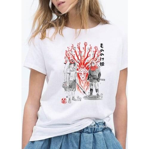 Totoro Spirit Away t shirt Studio Ghibli femme Japanese Anime cartoon women tshirt Miyazaki Hayao clothes kawaii female t-shirt