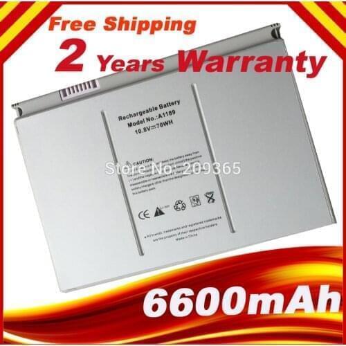 HSW 10.8v 68WH New Laptop Battery for Apple Mac Pro 17Inch A1151 A1189 MA611 MA458 MB166 fast shipping