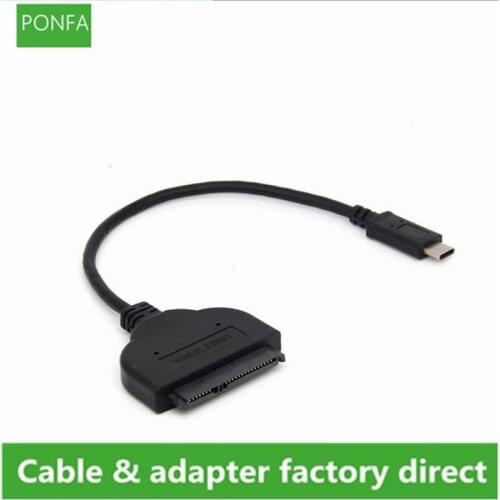 USB 3.1 Type-C to SATA 3.0 Cable USB-C Type C to Serial ATA III 7+15 22Pin Converter for Macbook SmartPhone 2.5" HDD SSD