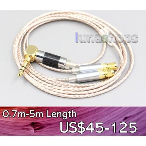 LN006895 Hi-Res Brown XLR 3.5mm 2.5mm 4.4mm Earphone Cable For HiFiMan HE400 HE5 HE6 HE300 HE4 HE500 HE6