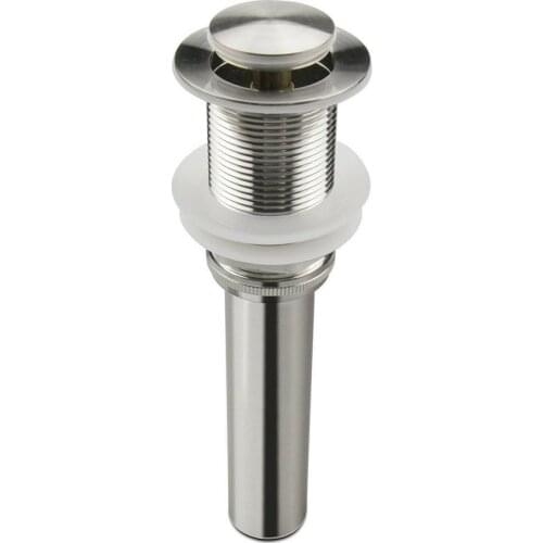 Brushed Nickel Bathroom Basin Sink Brass Pop Up Drain Without Overflow Kitchen Bath Drain Stopper