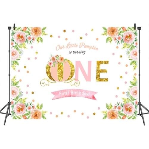 Neoback Baby Shower Backdrops First Birthday Party Flower Banner Decoration Photography Backdrops Studio Shoots
