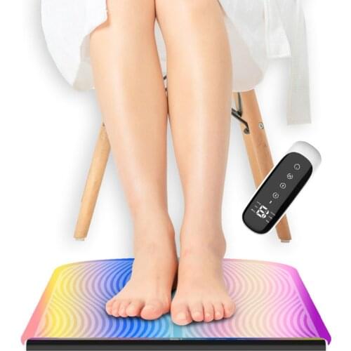 New EMS Remote Control Foot Massage Pad Pulse Foot Therapy Wit Can Acupuncture Foot Soles Dazzling Color Massage Mat